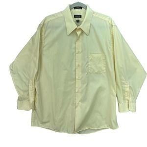 Arrow Red Men's Wrinkle Free Poplin Button Up Collared Dress Shirt Sz XL 17.5